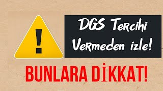 2021 Dgs Terci̇hi̇ Yapacaklar Di̇kkat Bunlari Sakin Yapma