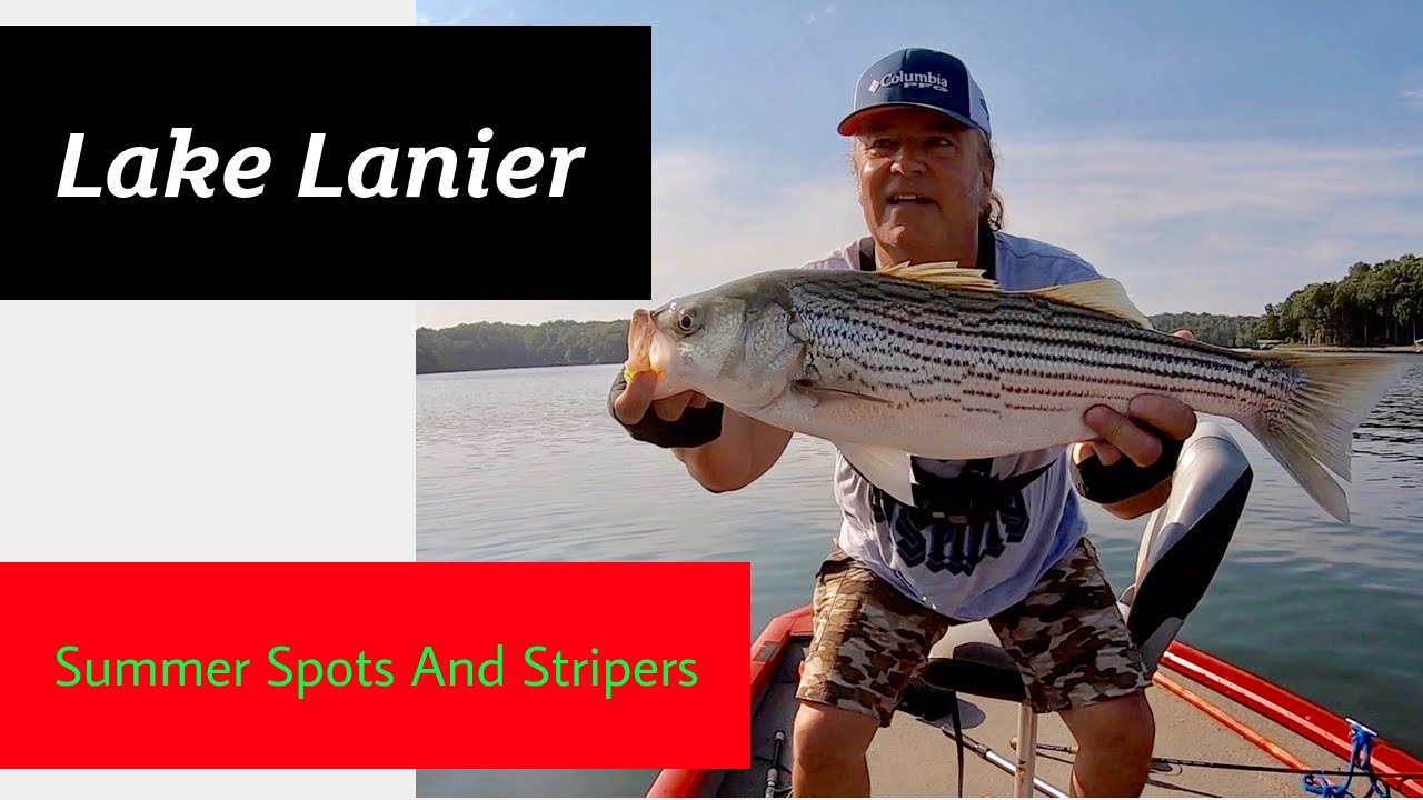 Lake Lanier Summer Spots and Stripers - YouTube