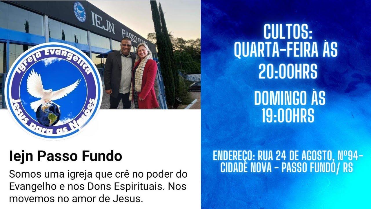 CULTO DOMINGO PROFÉTICO - IEJNI Passo Fundo - 22/02/2026