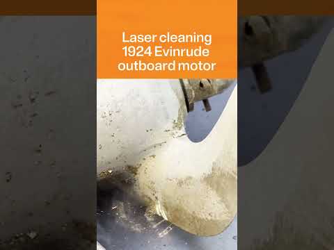 Antique Evinrude Outboard Propeller Laser Cleaning image for video library