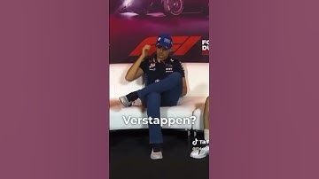 Thumbnail of Verstappen reaction getting asked what his favorite song about himself is🤣 #f1 #f1shorts #formula1
