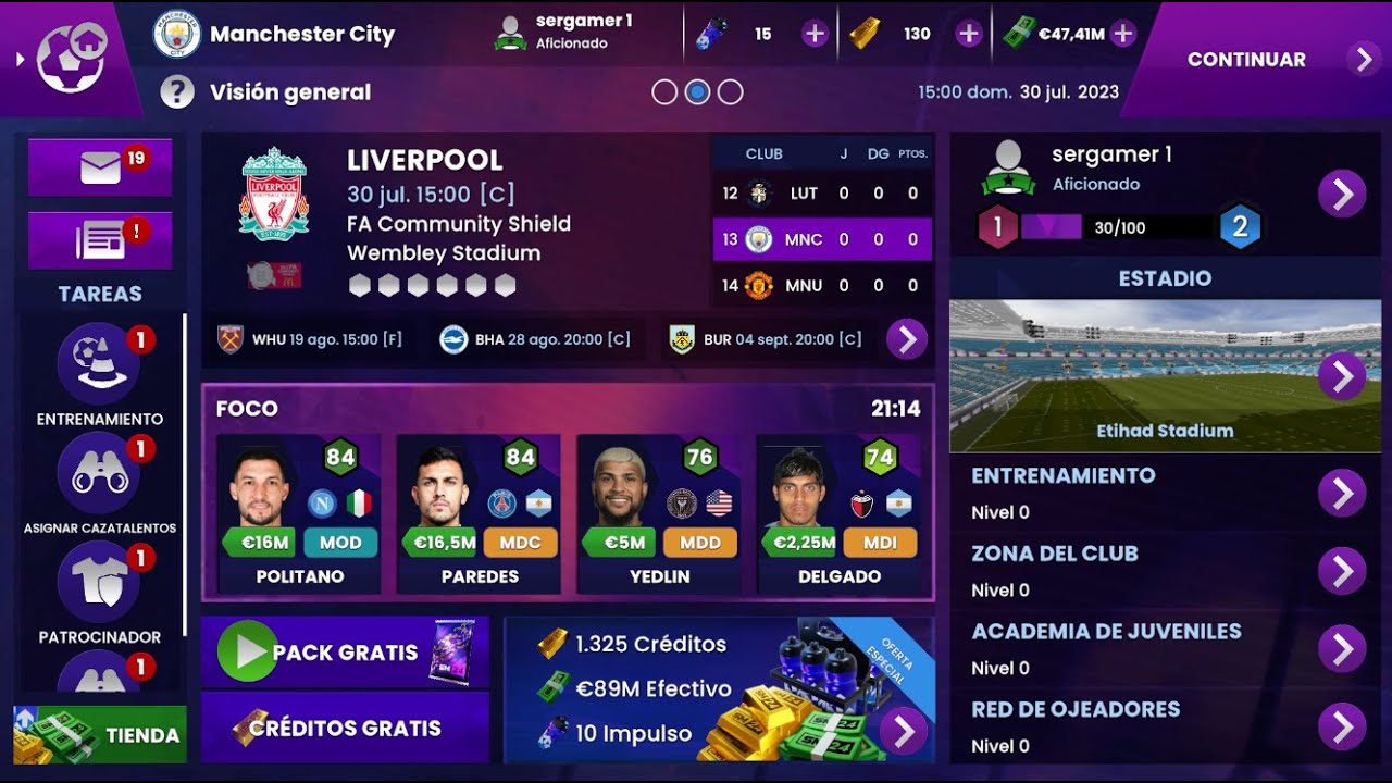 GAMEPLAY SOCCER MANAGER 2024 - YouTube