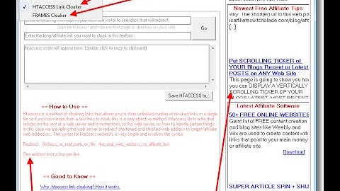 Free Links Cloaker Software PHP HTACCESS FRAMES Link Cloaking
