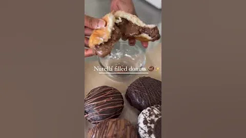 NUTELLA FILLED DONUTS #youtube #instagram #tiktok #donut #hygiene #Short #shorts