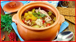 Картофель с мясом в горшочках.