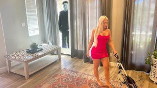 Scary Floating Michael Myers Prank On Halloween..