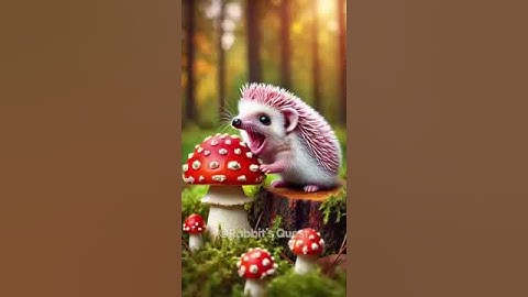 🐰Cute rabbit rescued the poor little hedgehog #rabbit #cat #kitten #funny #ai