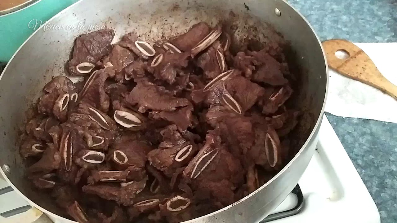 Costillitas De Res En Chile Colorado Y Frijoles De La Olla YouTube
