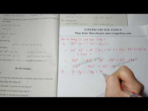 Video Giải bài 76 trang 33 SGK toán 8 tập 1 - youtube