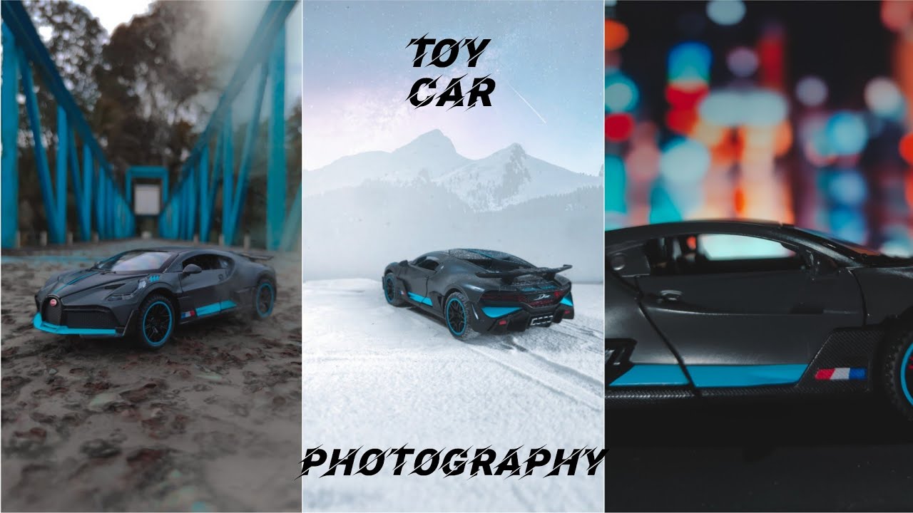 Miniature toy car photography at home Bugatti divo toy photography YouTube