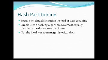 Hash Partitioning in Oracle