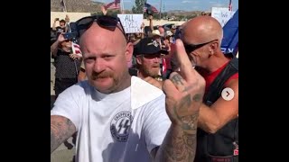 June 29, 2020 about 300white supremacist kkk showed up to the black
lives matter peaceful protest in norco california - 4 women protesters
assa...