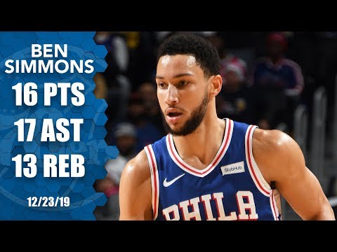 Ben Simmons notches 17-assist triple-double in 76ers vs. Pistons | 2019-20 NBA Highlights