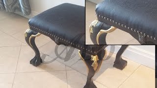 How To Upholster A Foot Stool - Aloworld