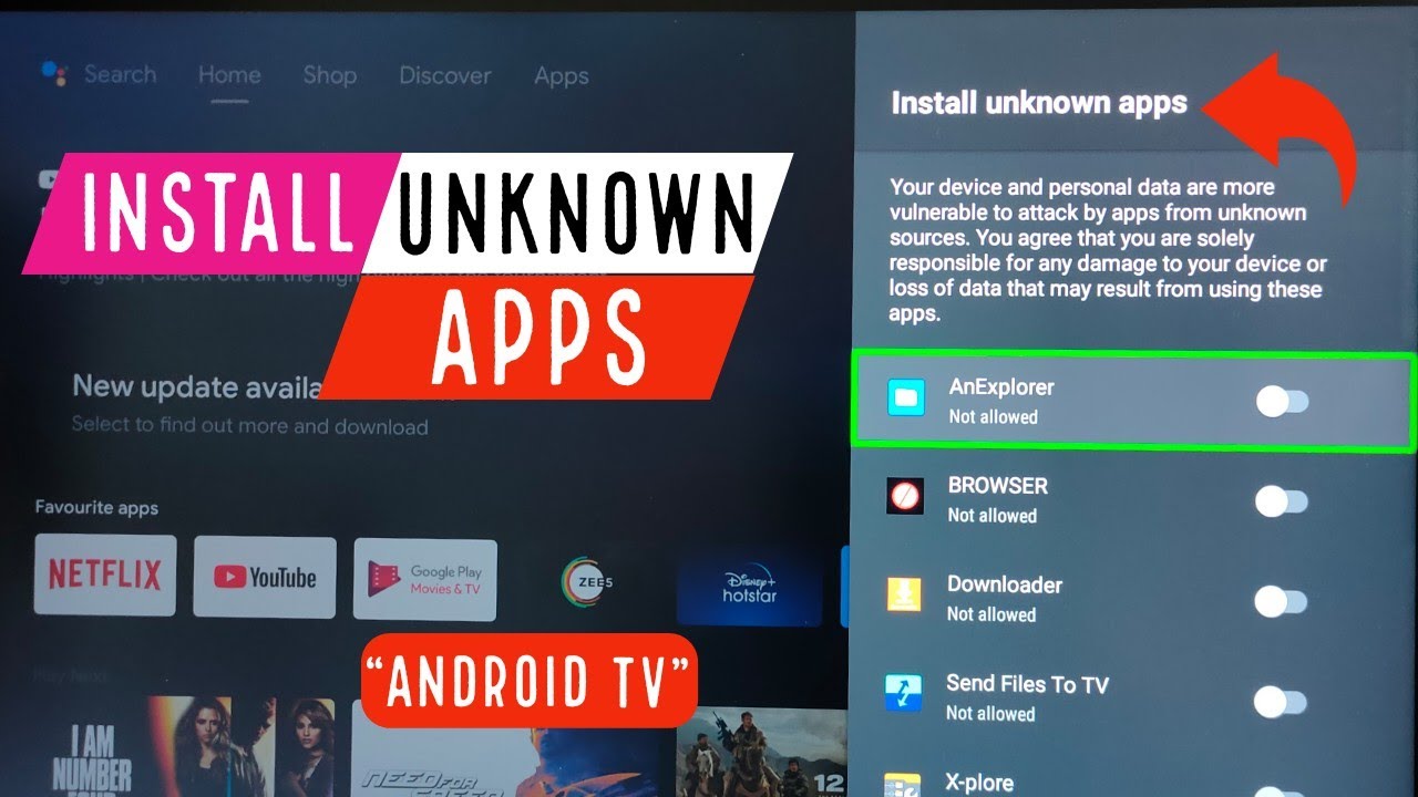 PANASONIC Android TV : Install Apps From Unknown Sources