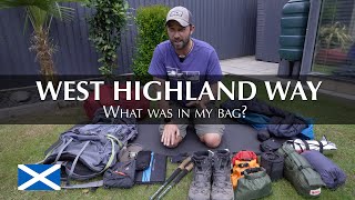 The West Highland Way -  What was in my bag?