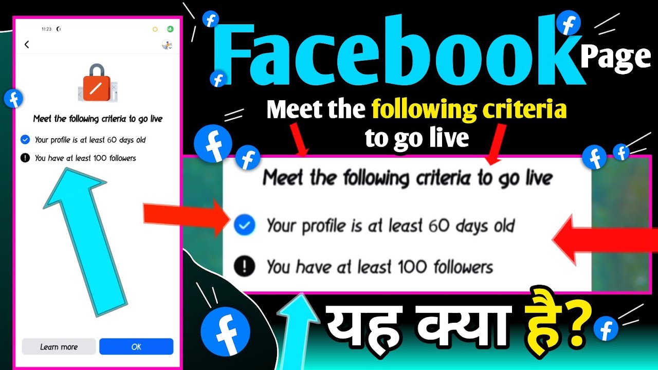 Following Live Meet the following criteria to go live facebook problem | You have at ...