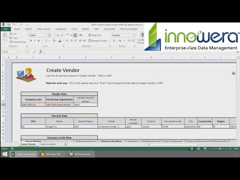 XK01 - Create Vendor And Upload Attachments From Excel