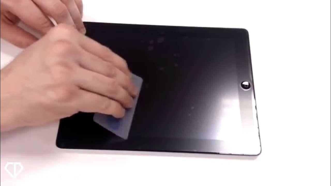 Apply a Clear Diamond Screen Protector Without Bubbles Tablets