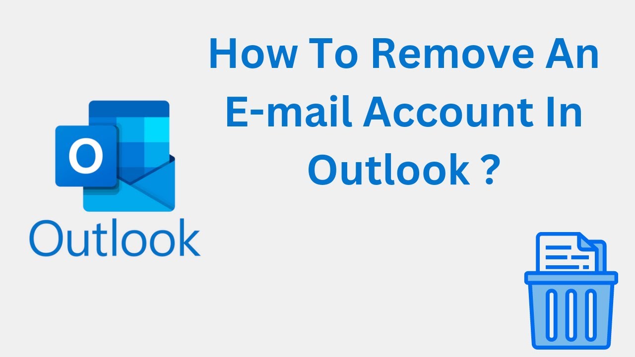 How To Remove Email From Outlook | Outlook Email Remove | - YouTube