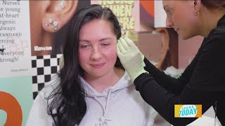 At Rowan, licensed nurses do the ear piercing