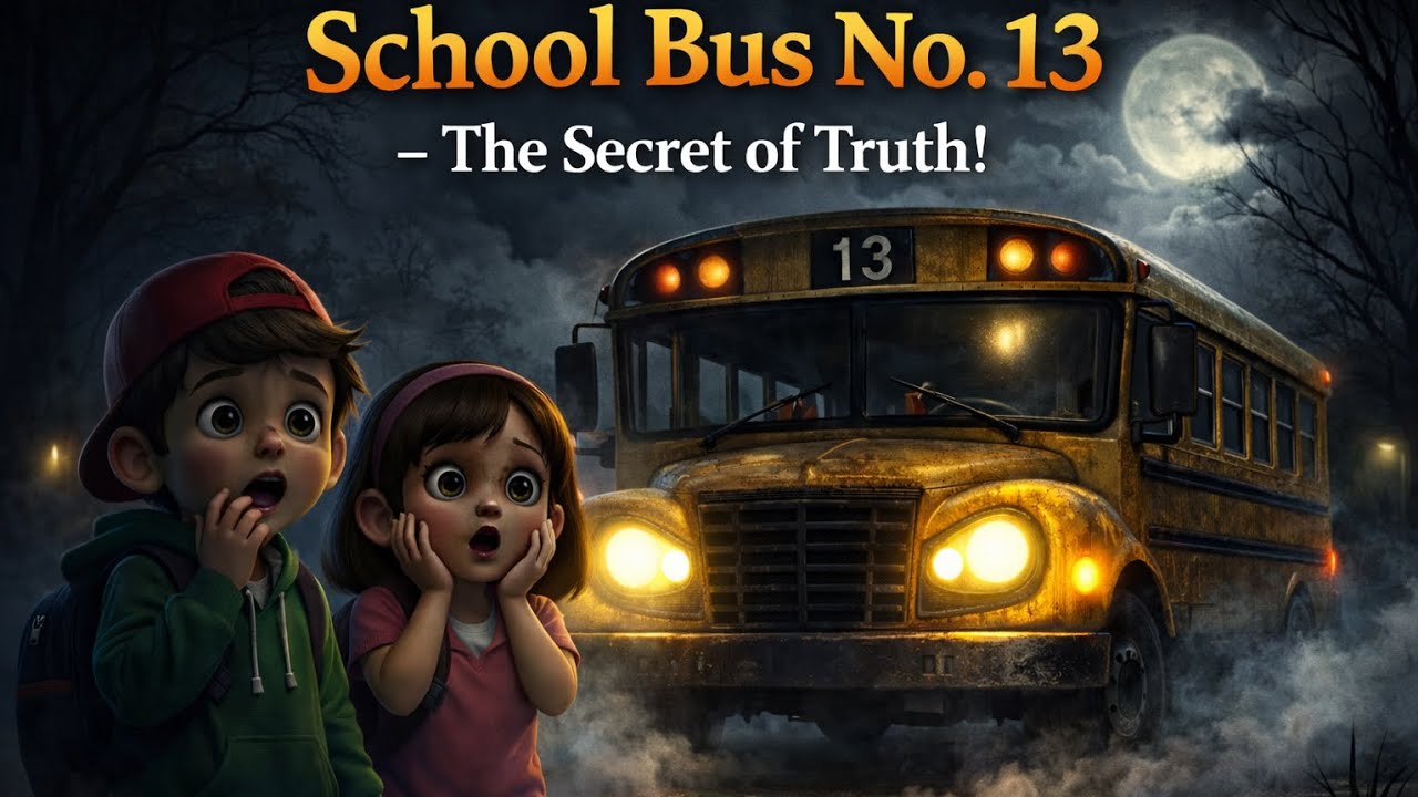 School Bus No. 13 😱 | The Secret Revealed | Cartoon Horror Story 