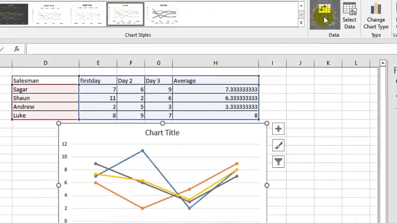 Excel Chart Switch Axis