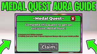 HOW TO COMPLETE MEDAL QUEST & GET MEDAL AURA IN +1 SPEED KEYBOARD ESCAPE ROBLOX GUIDE