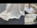 How to hem a wedding dress using stitch witchery