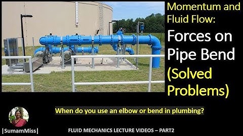 Momentum and Fluid Flow, Forces on Pipe bend |SumamMiss| FLUID MECHANICS Lecture Videos