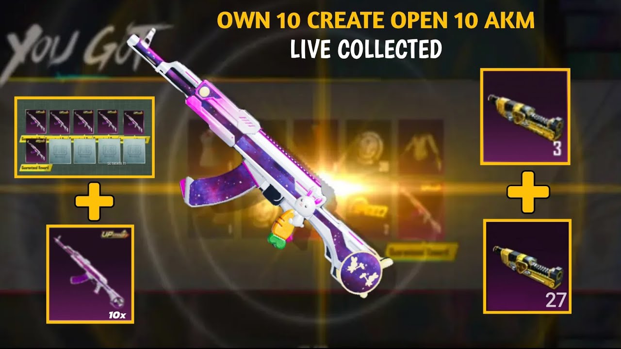 Open 10 Create Own 10 AKM | PREMIUM CREATE OPPENING | Collected 27 Materials |