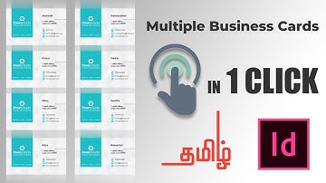 Multiple Business Cards in 1 Click InDesign Tamil Tutorial | Data Merge Tutorial with Business Card