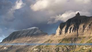 Fast Motion Clouds Move Over Mountains Glacier National Park
