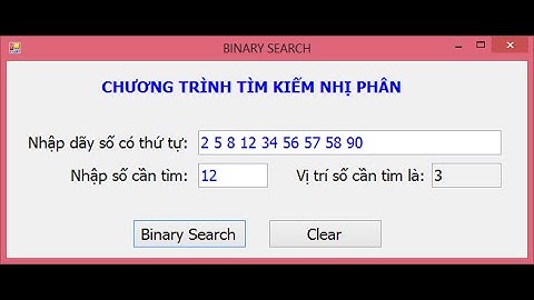 Thuật toán tìm kiếm nhị phân (Binary Search)