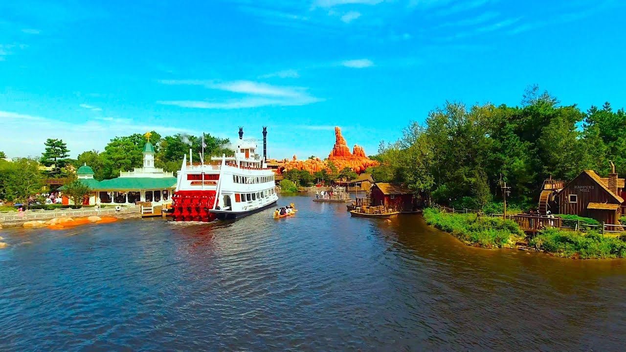 Mark Twain Riverboat 蒸気船マークトウェイン号 Tokyo Disneyland 東京ディズニーランド 4k Youtube