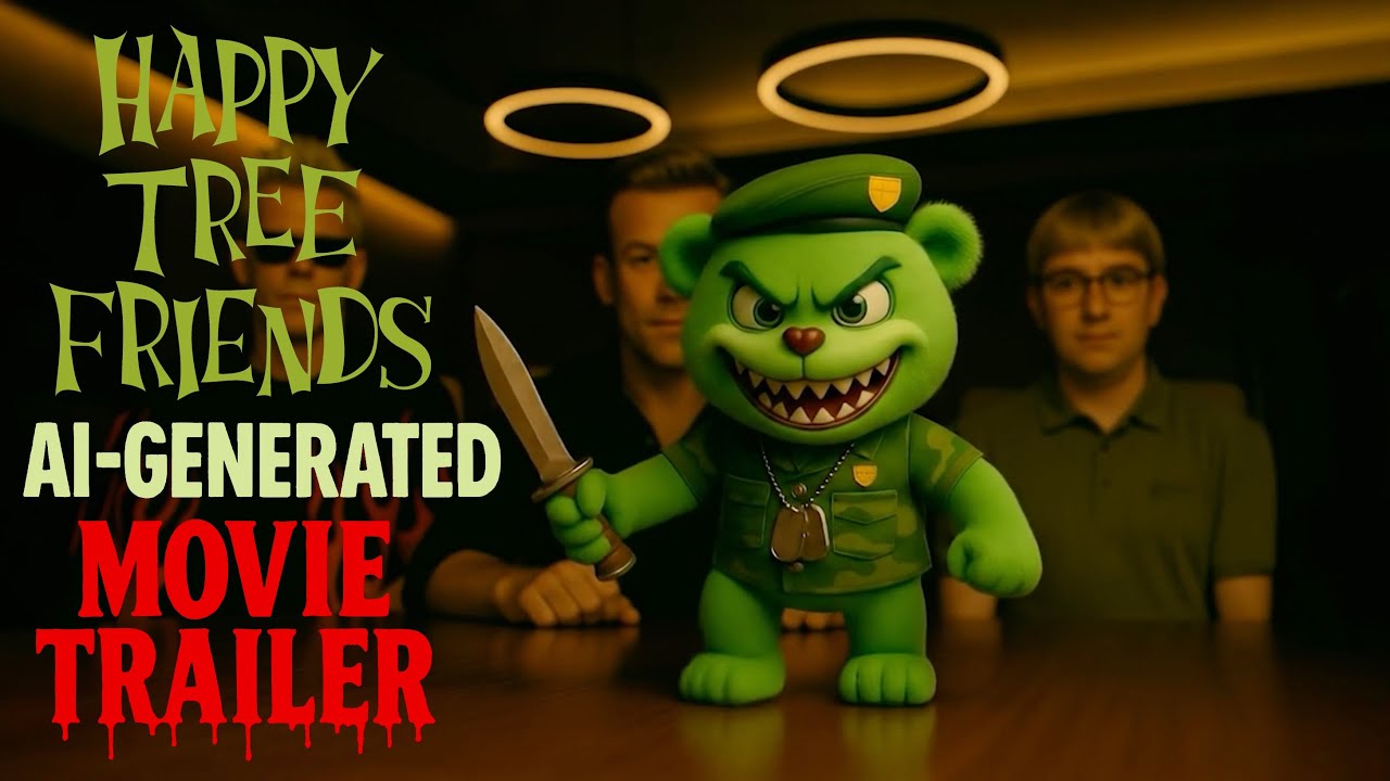 Happy Tree Friends - fan-made AI-generated horror film trailer
