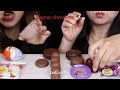 ASMR FAVORITE CHOCOLATE DESSERT RACE GIANT CHOCOLATE MARSHMALLOWS MILKA CADBURY KINDER JELLY 먹방