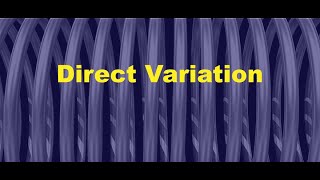 Direct Variation