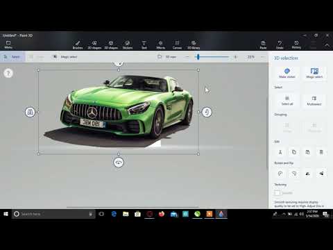 How to remove background using paint 3d (Magic Select)