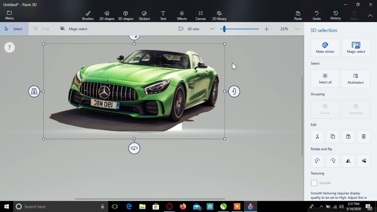 invert colors in paint 3d