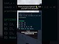 Python Quiz Challenge 🐍 | Test Your Coding Skills! #viral #trending #fyp #shorts #explore
