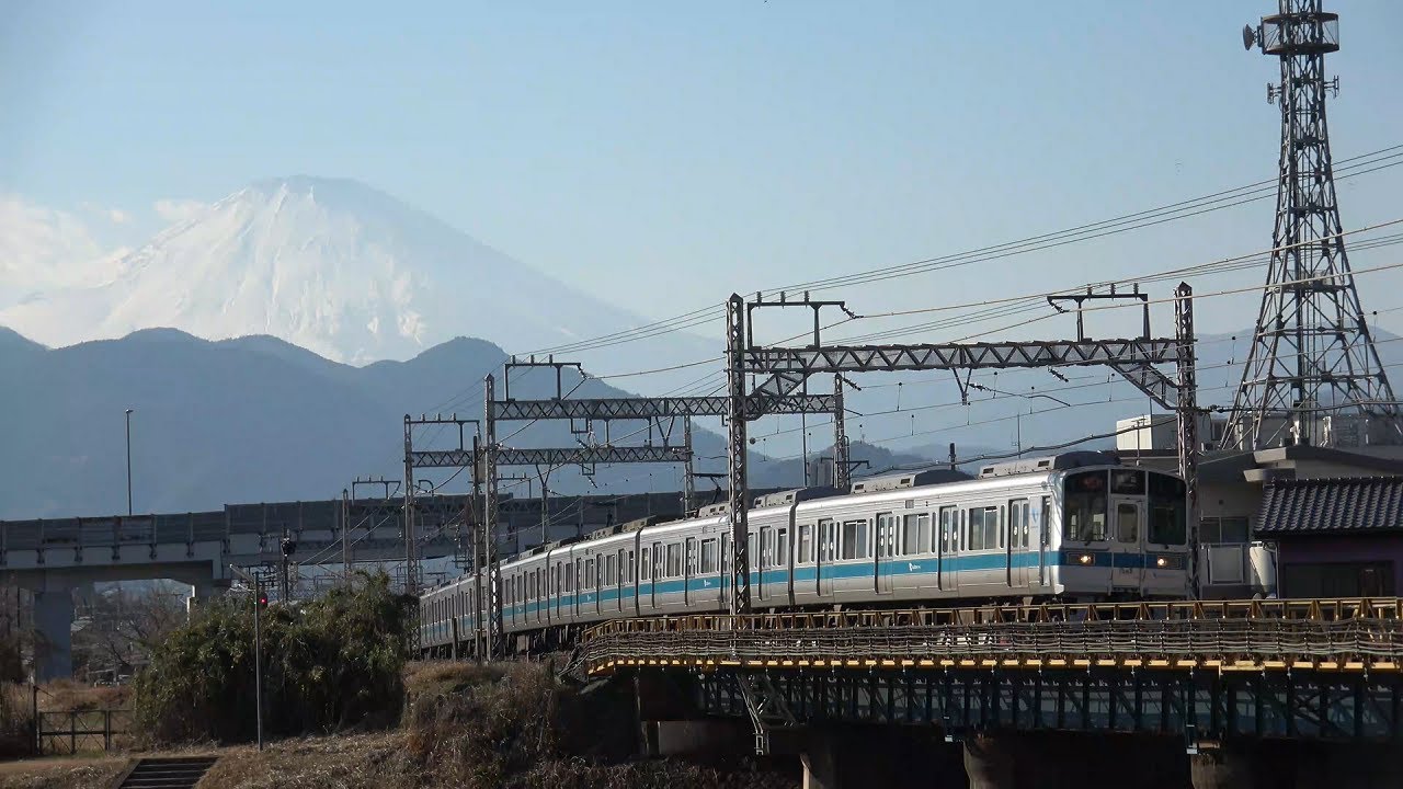小田急線撮影記21 01 31 第三川音川橋梁と富士山 Youtube