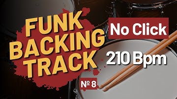 Drumless Funk Fusion Backing Track Nº 8 7/8 | 210 BPM No Click Version | No Drums Jam Track