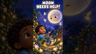 Milo Helps the Moon Glow Again! 🌙✨ Bedtime Story #Shorts