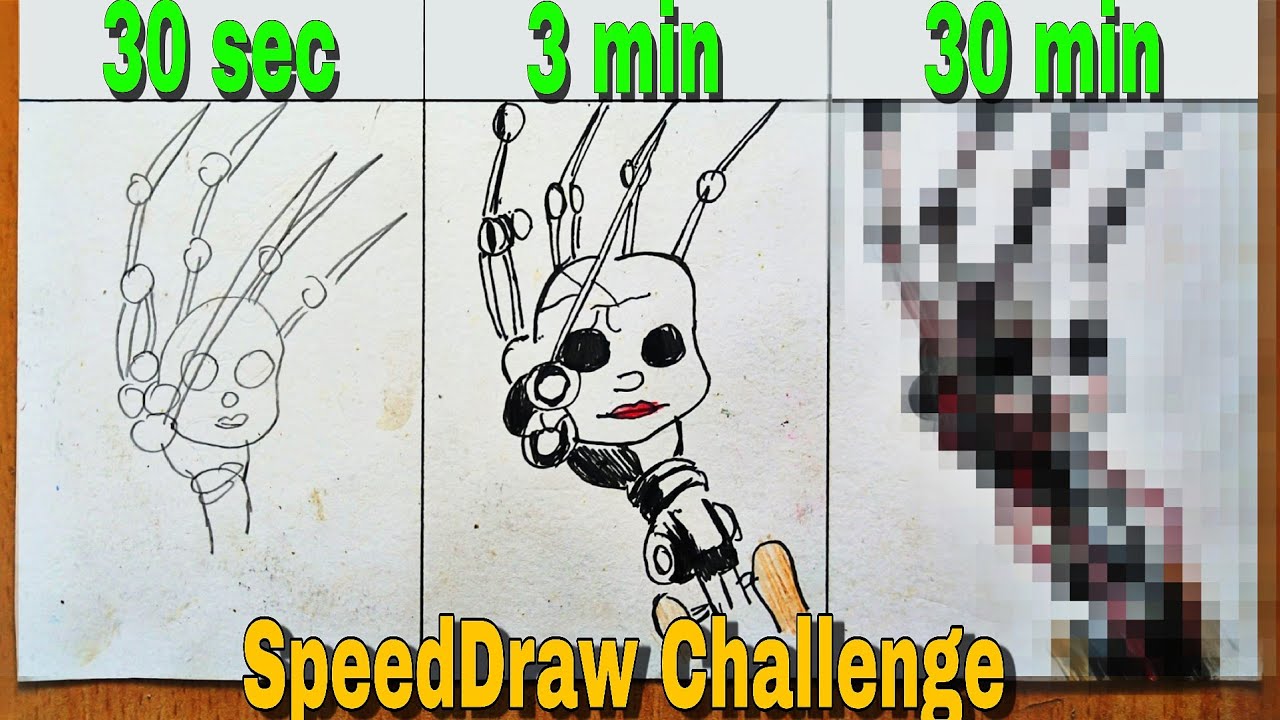 Рисование прототипа и Поппи за 30 секунд, 3 минуты и 30 минут | Игра с Поппи, глава 5