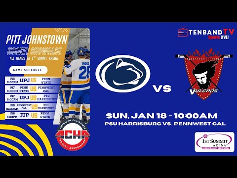 Sun Jan 18 - Penn State Harrisburg vs. Penn West Cal -  2026 Johnstown College Hockey Showcase
