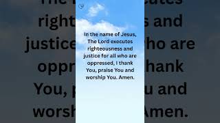 Prayer based on Psalm 103:6