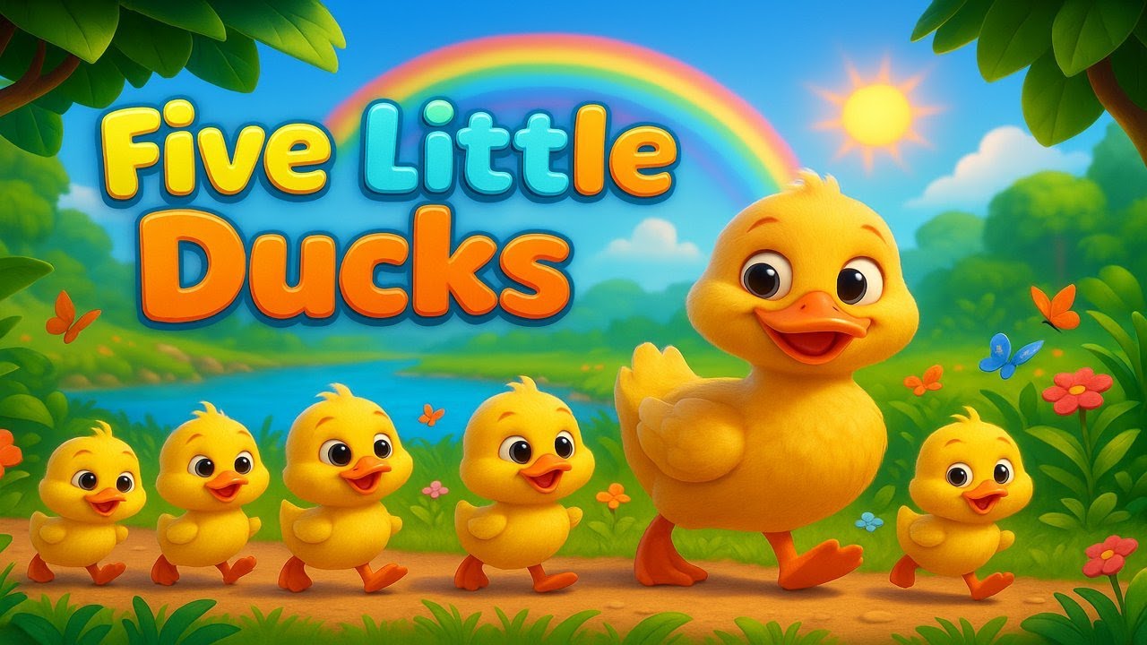Five Little Ducks | Calm Baby Sleep Nursery Rhyme Song
