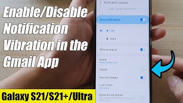 Galaxy S21/Ultra/Plus: How to Enable/Disable Notification Vibration in the Gmail App