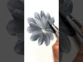 Easy flower painting / Gary + white flower painting #satisfyingpainting #satisfyingvideo